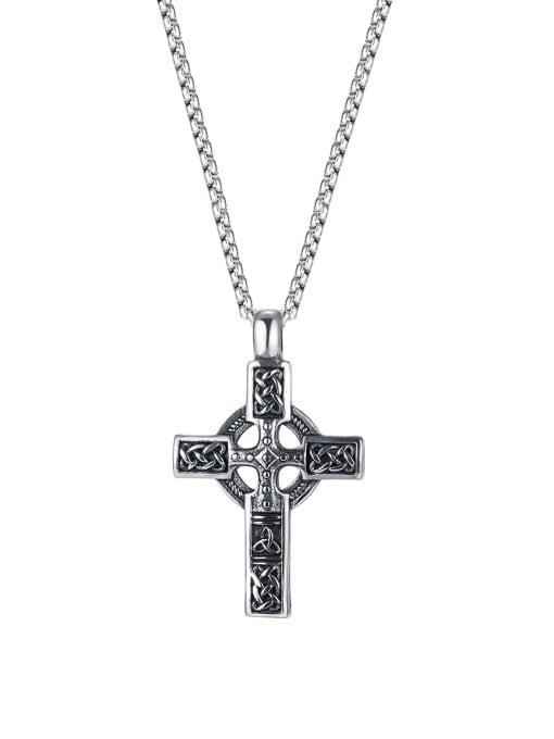 2005 [pendant chain 4*70cm] Titanium Steel Vintage Cross Pendant